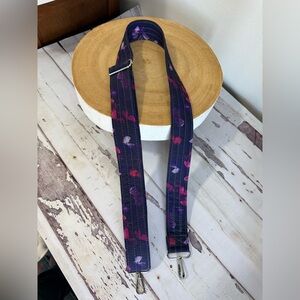 Hand Crafted Navy Purple Floral Crossbody Replacement Strap